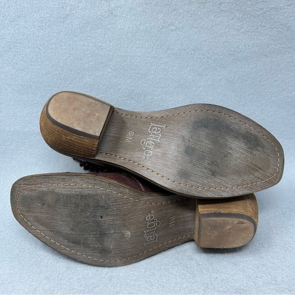 Anthropologie Latigo Kat Crochet Heeled Lace Up Ankle Boots Women’s Size 6.5M - Picture 10 of 12